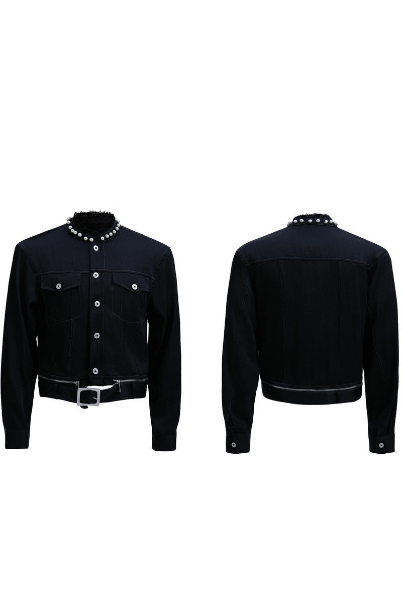 Pearl Trim Cropped Jacket