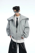 Convertible Cape-Style Zip Hoodie