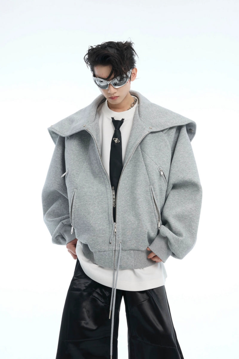 Convertible Cape-Style Zip Hoodie