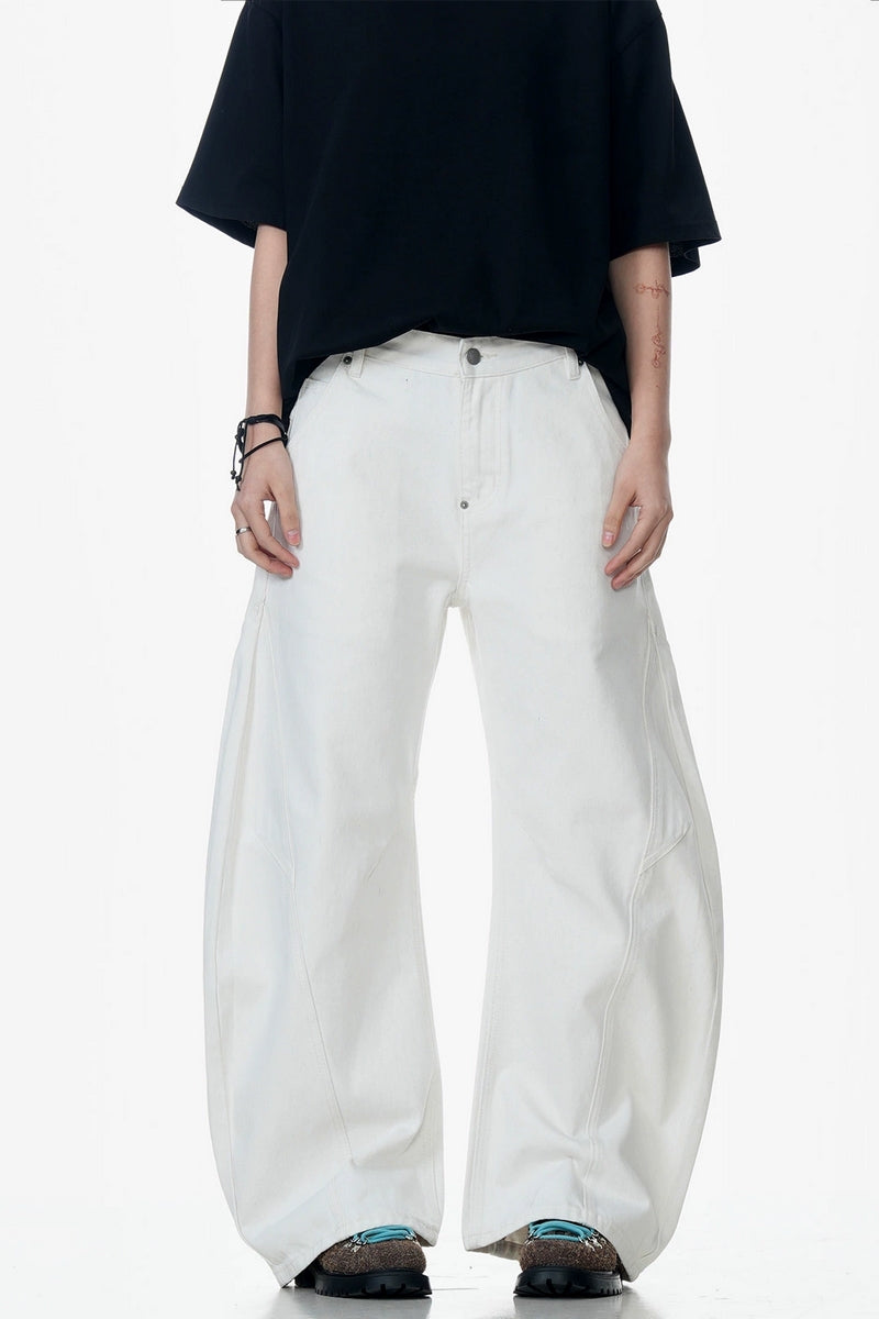 White Blade Wide-Leg Jeans