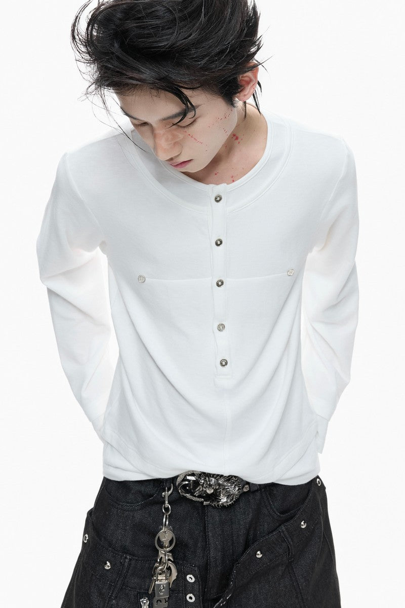 Layered Button Long Sleeve