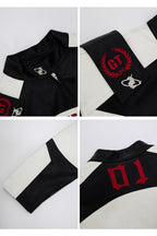 Colorblock Armor Biker Jacket