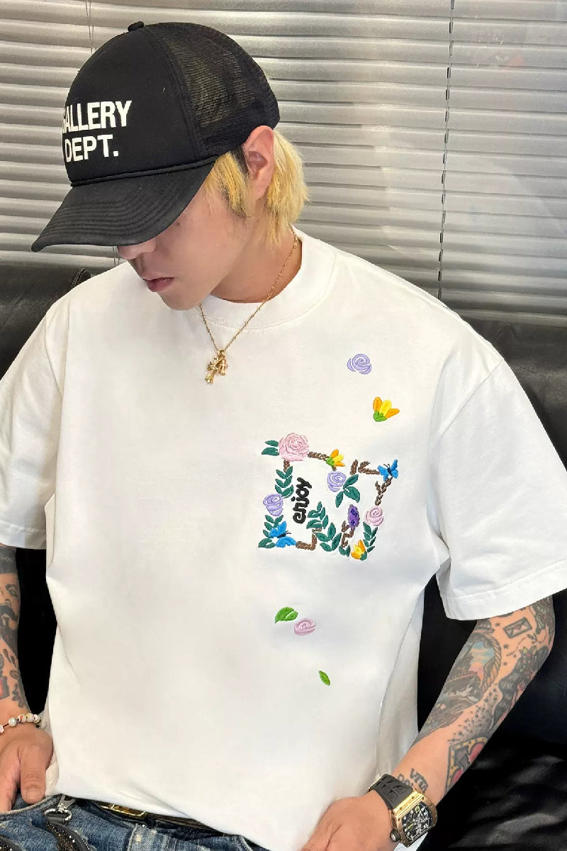 Floral Embroidery T-Shirt