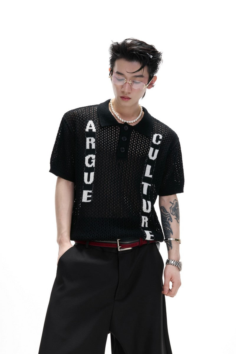 Jacquard Knit Polo