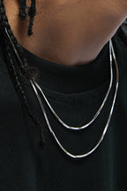 Platinum Snake Chain Necklace