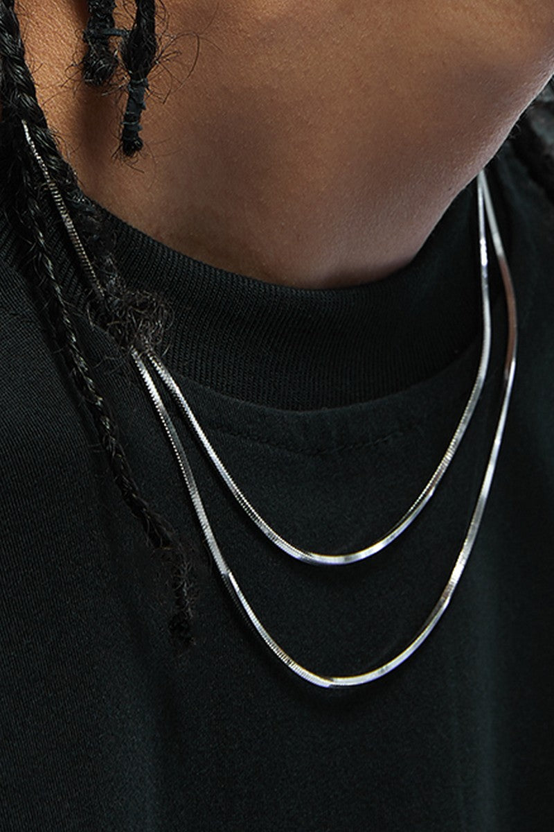 Platinum Snake Chain Necklace