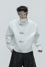 Ostrich Leather Lined Puffer Jacket