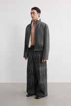 Jacquard Wide Leg Utility Pants