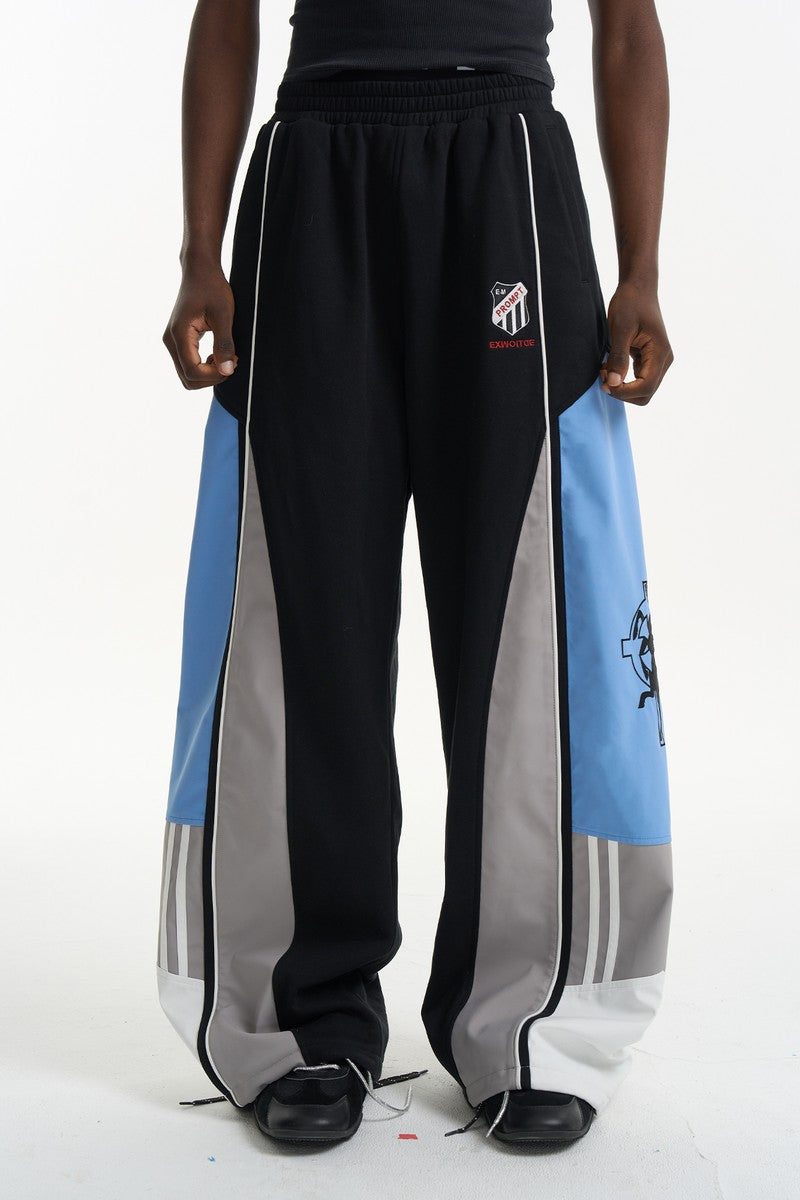 Colorblock Embroidered Track Pants