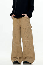 Paint Splatter Straight Cargo Pants