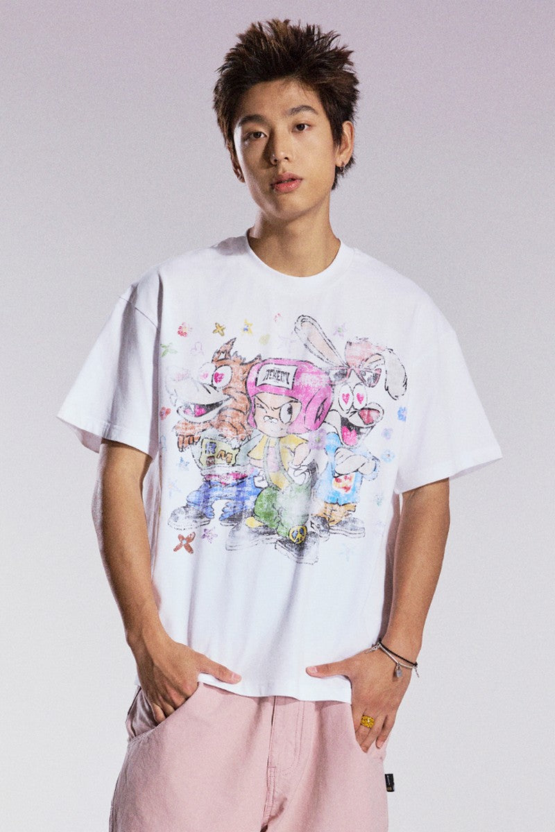 Cartoon Trio Graphic Tee