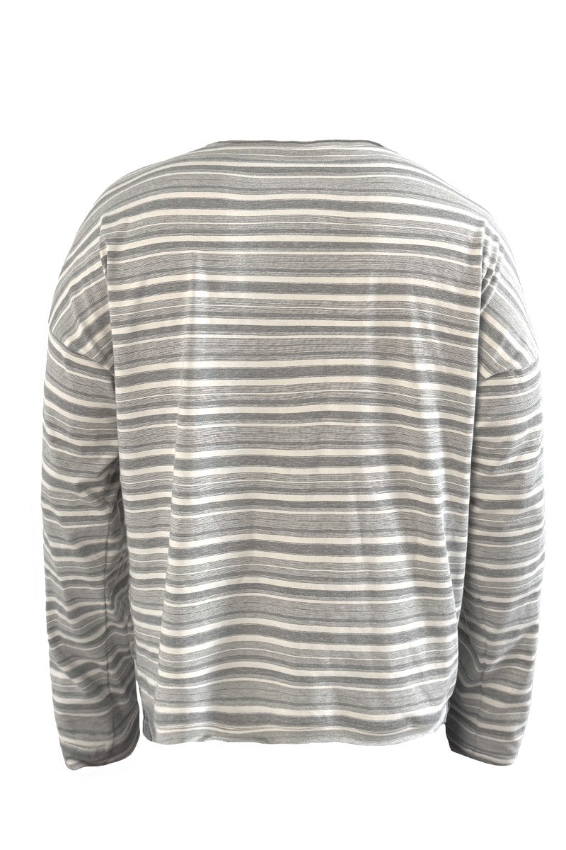 Striped Rolled Cuff Long Sleeve