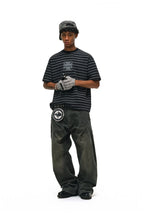 Washed Pleated Work Pants