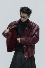 Ostrich Leather Lined Puffer Jacket