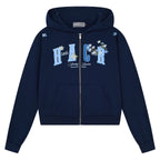 Flower Patchwork Zip Hoodie