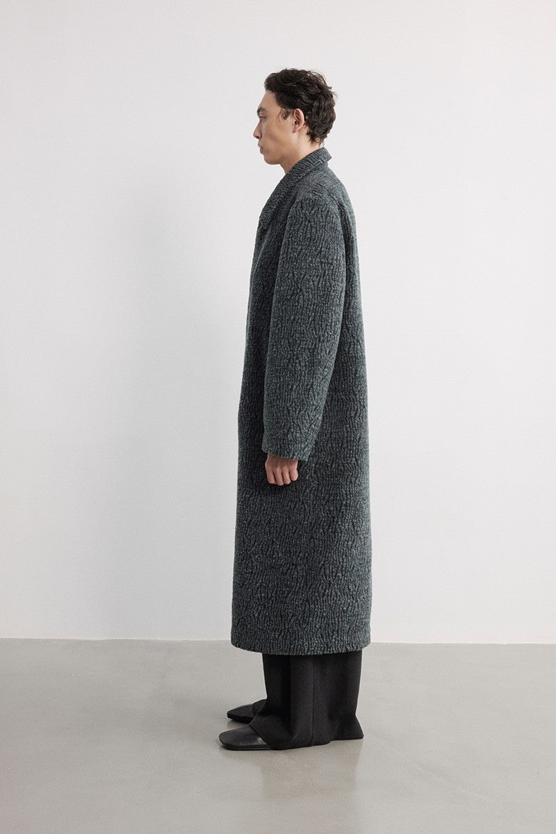 Textured Wool Moss Coat