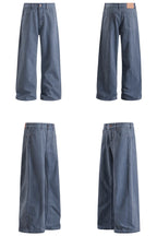 Washed Blue Flared Pants