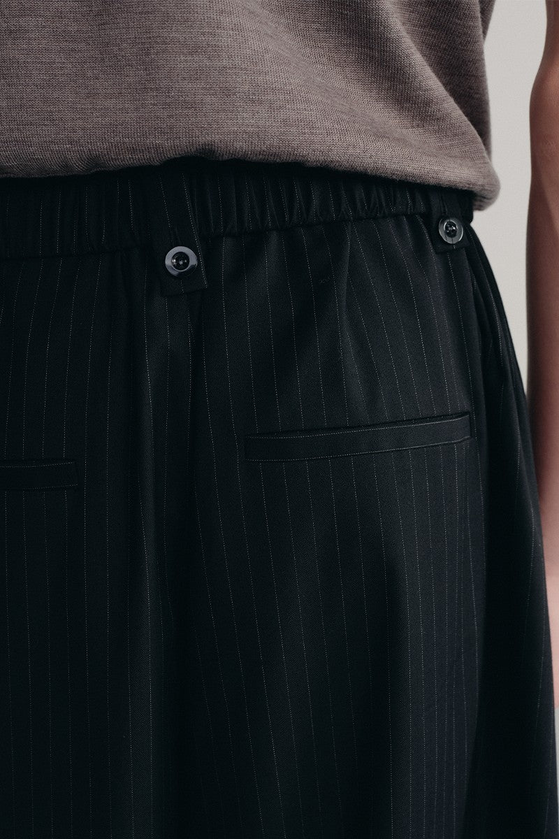 Striped Pleated Waist Pants