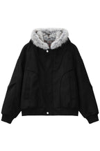 Fur Collar Hooded Bomber Jacket