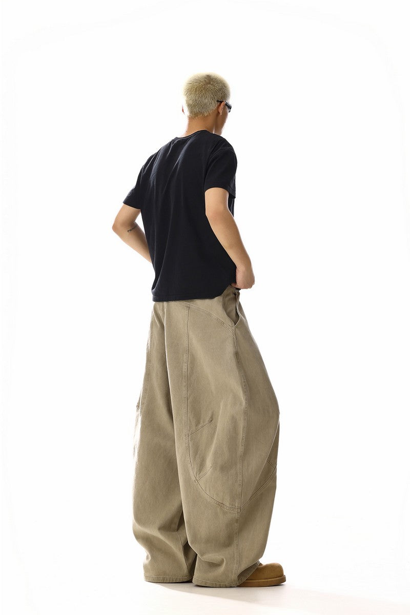 Washed Blade Cut Cargo Pants