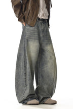 Washed Loose Straight Jeans