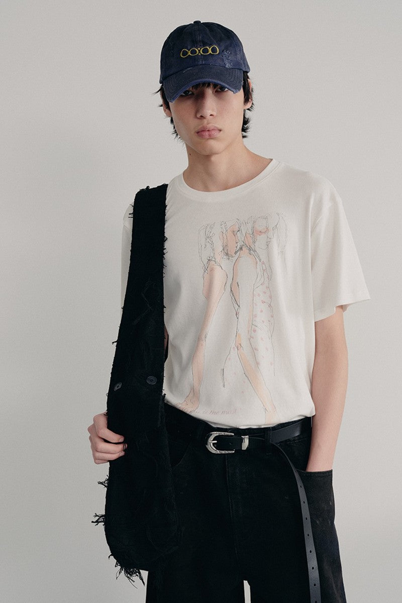 Floral Tencel Wool Tee