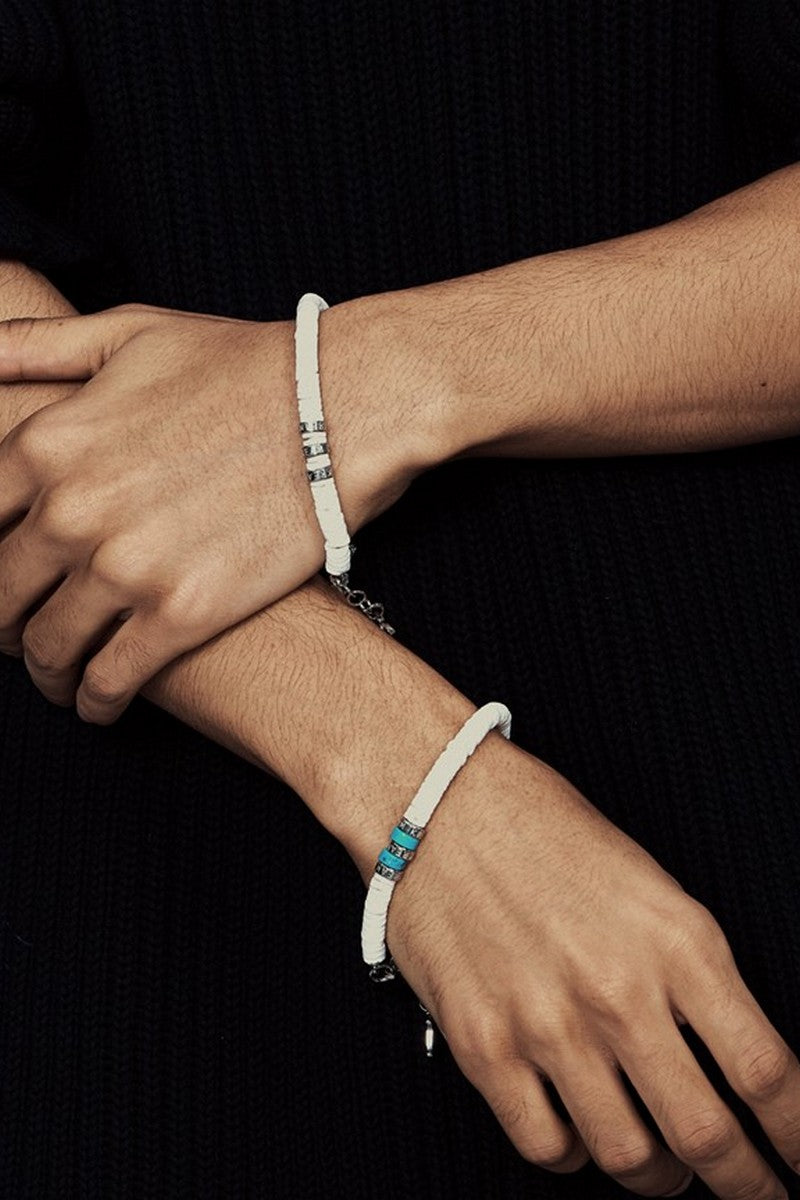 White Lava Turquoise Bracelet