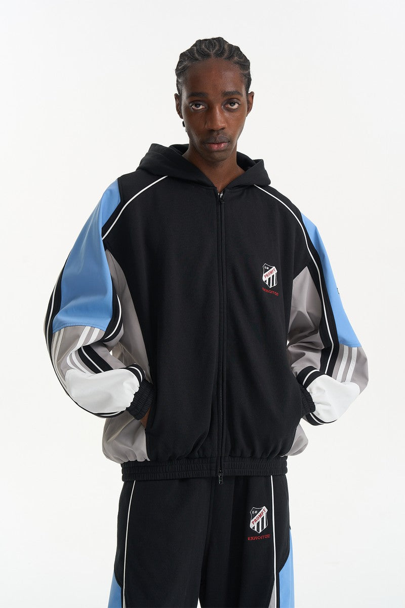 Colorblock Embroidered Track Jacket