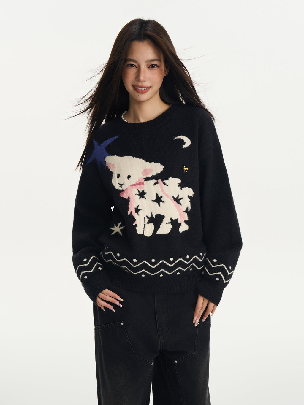 Star Sheep Crewneck Sweater