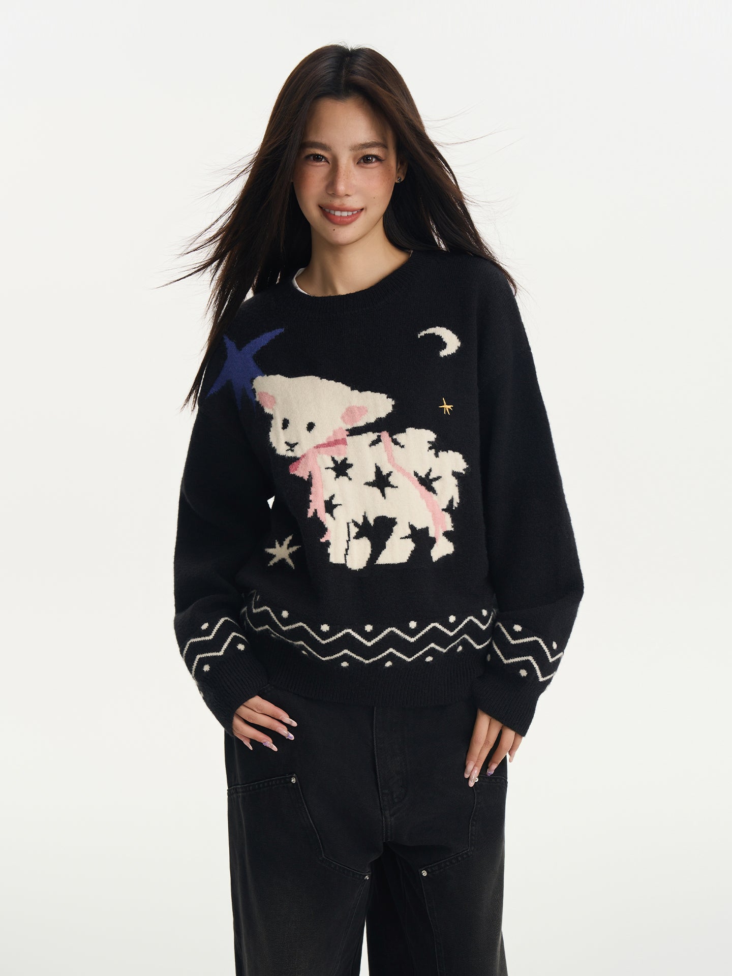 Star Sheep Crewneck Sweater