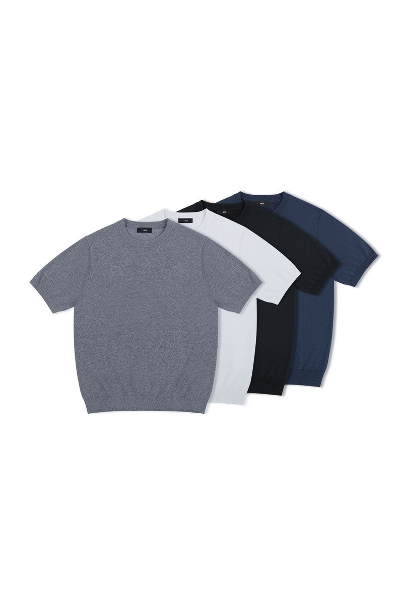 Silk Blend Knit T-Shirt