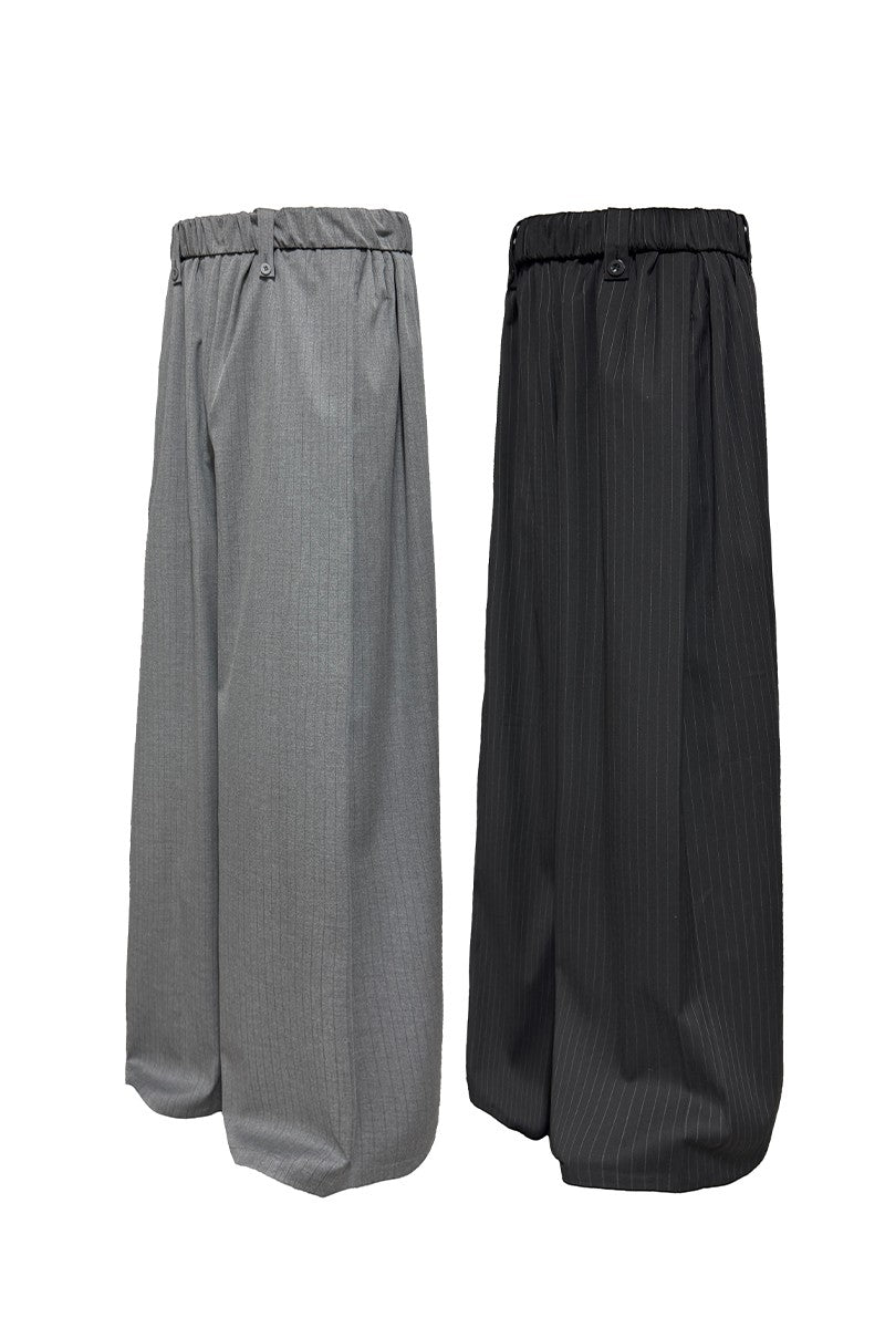 Striped Pleated Waist Pants