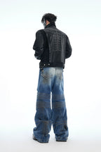 Armored Cross Cutout Denim