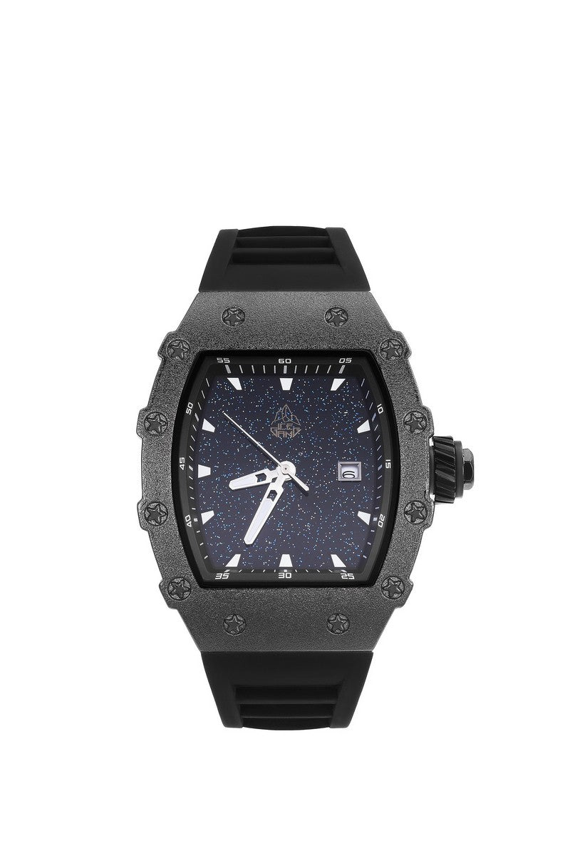 Frosted Gold Barrel Watch