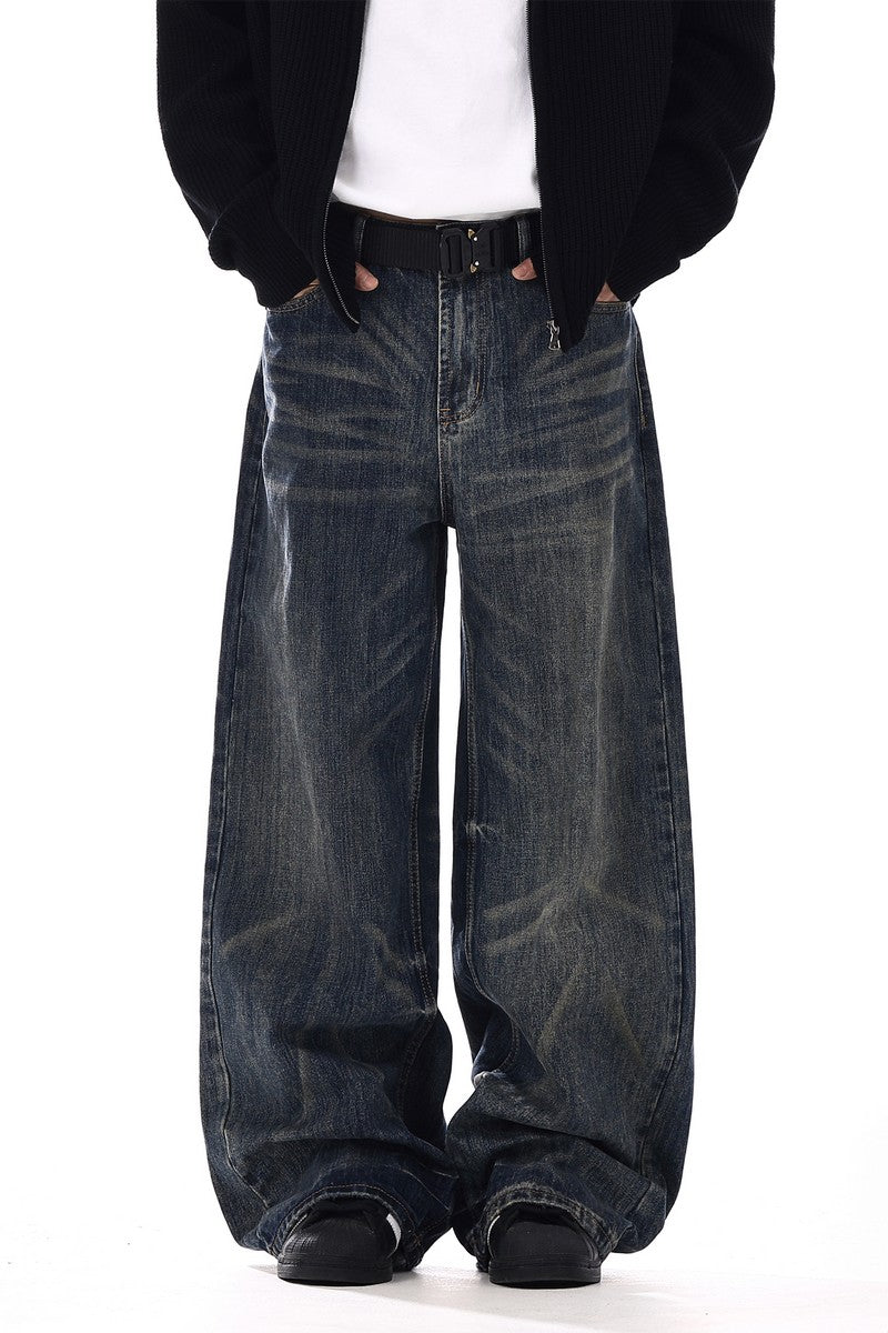 Vintage Washed Wrinkle Jeans