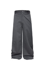 Side Pleated Wide Leg Trousers