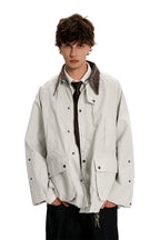 Corduroy Collar Casual Jacket