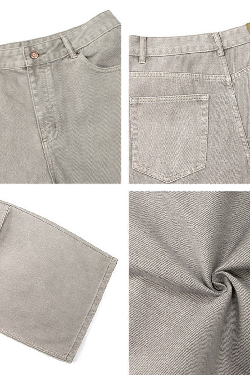 Pleated Blade Work Jeans