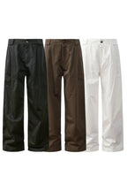 Wrinkled Wide Leg Work Pants