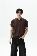 Textured V-Neck Lightweight Tee