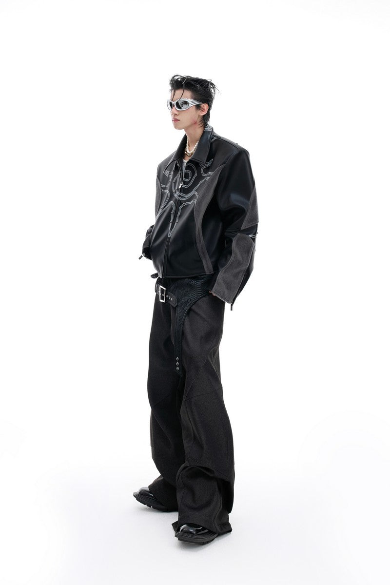 Deconstructed Studded Jacket