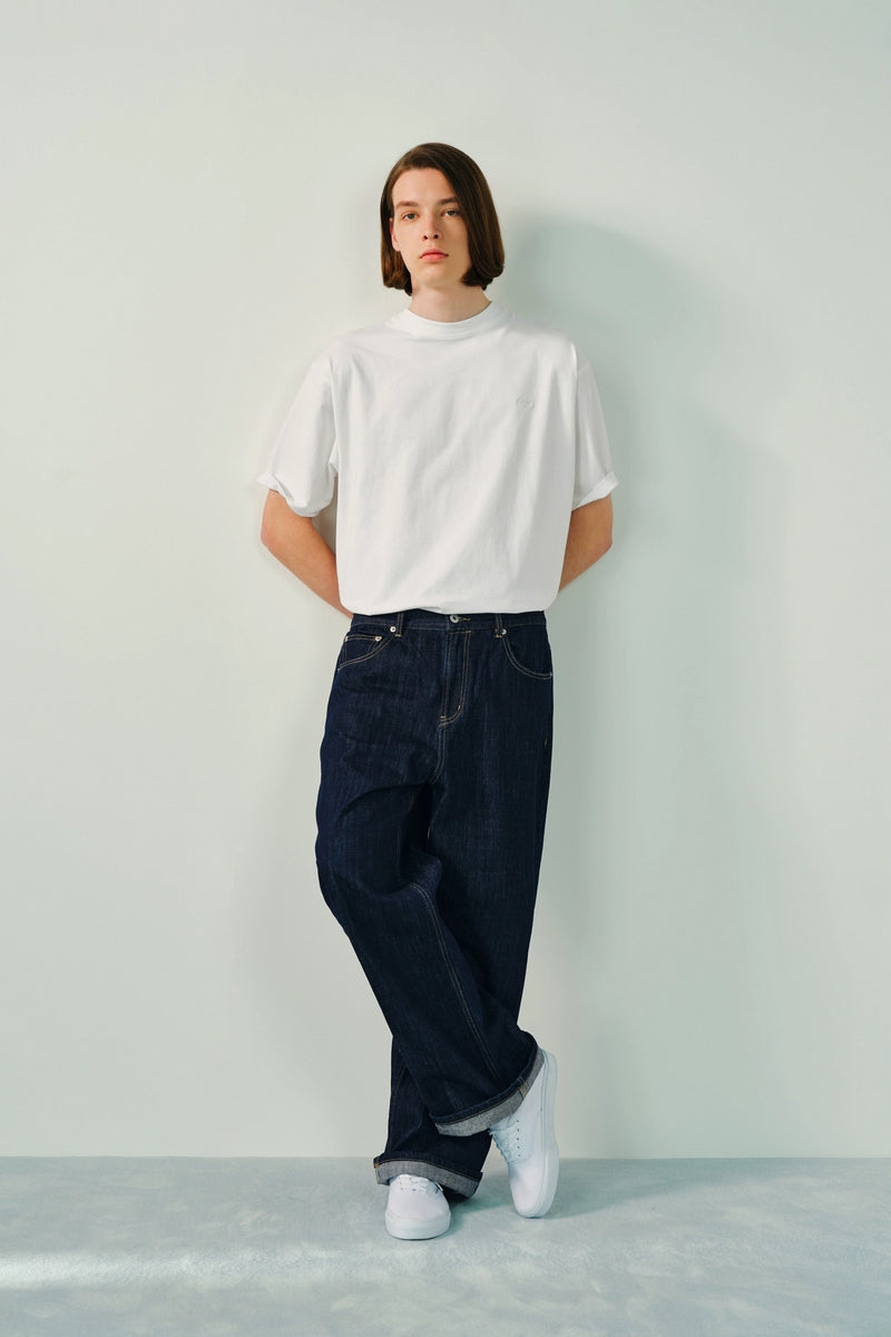 Japanese Raw Denim Straight-Leg Flare Jeans