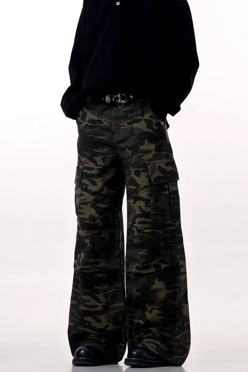 Winter Camo Multi-Pocket Cargo Pants