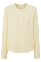 Waffle Henley Long Sleeve Tee