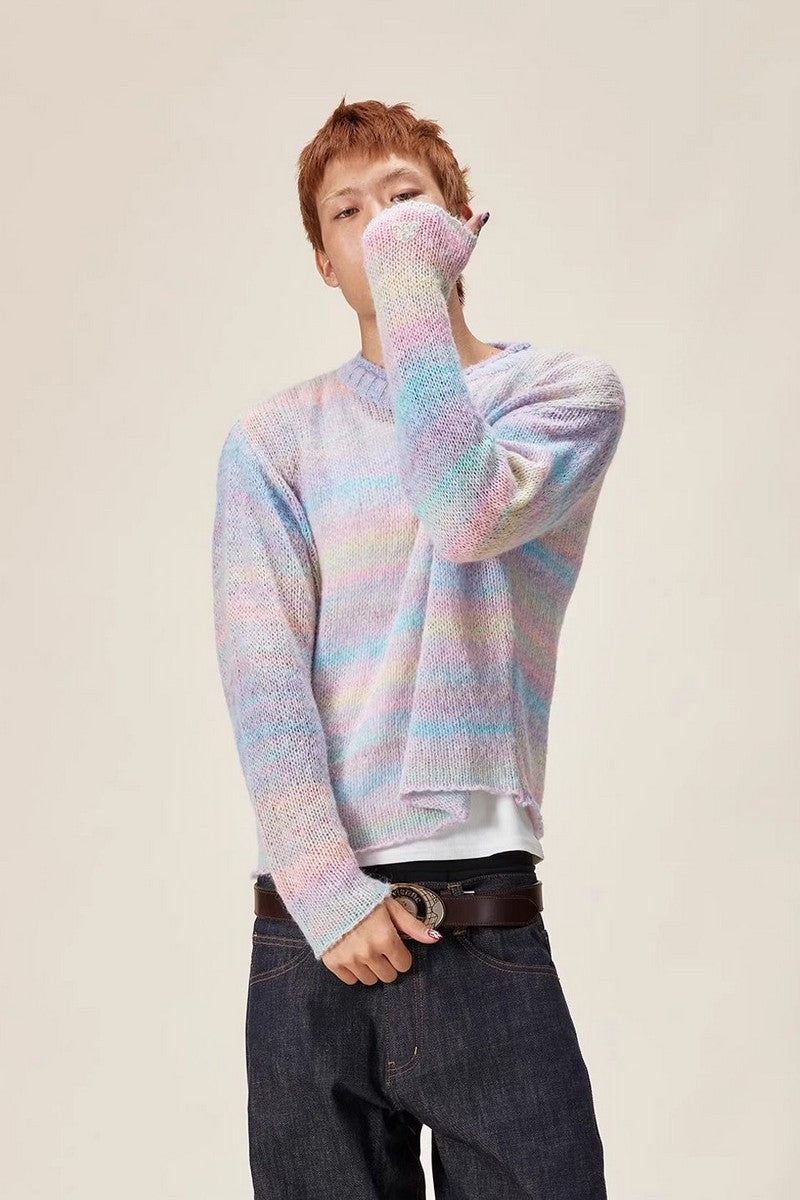 Colorblock Special Yarn Sweater