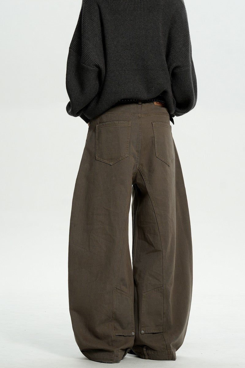 Brown Washed Blade Work Pants