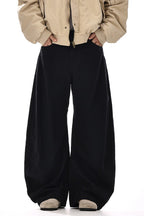 Draped Wide Leg Dress Pants