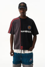 Colorblock Panel Embroidered Tee