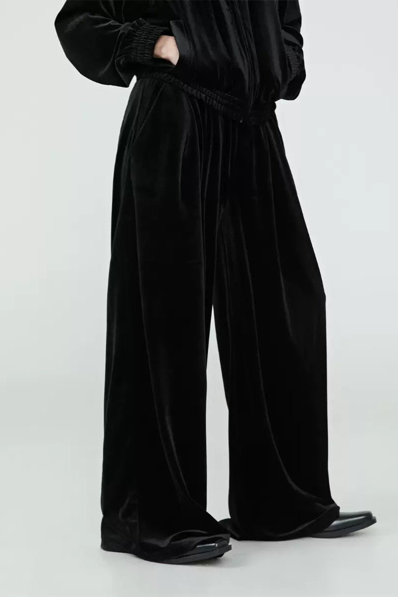 Velvet Wide Leg Pants