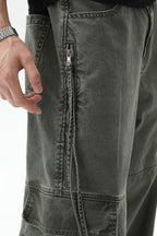 Deconstructed Cargo Denim Jeans